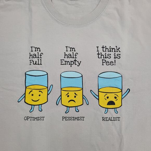 Vintage Funny Perspective Humor Shirt Medium 19x26 Dad Joke - Picture 4 of 12